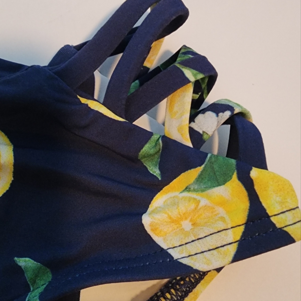 WET Swim Sardinia Paloma One Piece Swimsuit In Navy/Yellow Size Medium - Picture 9 of 15